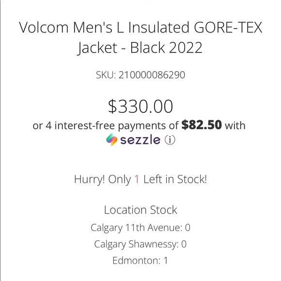 ❌SOLD❌ DO NOT BUY Volcom Men’s Insulated Gore-Tex jacket Size Medium - Picture 4 of 5